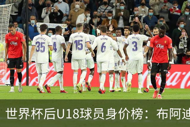 世界杯后U18球员身价榜：布阿迪8000万欧居首，卡尔6000万欧次之